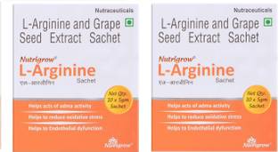 NUTRIGROW L-ARGININE Powder for Muscle Building & Endurance (pack of 2)
