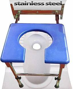 veayva STEEL WALL COMMODE HEIGHT ADJUSTABLE Commode Chair