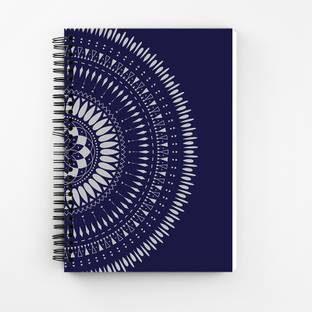 Art Bundle Blue and white mandala art ( 160 Pages Unruled, A5, 90 GSM Natural Shade Paper ) A5 Notebook no 160 Pages