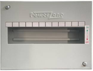 POWERZONE 12 way (Single Phase) Single Door Metal MCB Box - DB Distribution Board