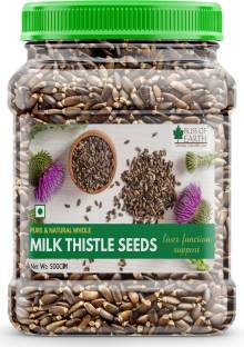 Bliss of Earth 500gm Milk Thistle Seeds Organic Super Food For Liver Cleansing, Immunity Boosting And Blood Sugar Control. Milk Thistle Seeds