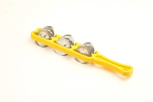 MAGA MART Hand Percussion Jhika Khanjari 3 line plastic handel Junjuna (6 Pish) M.M Clash Cymbal