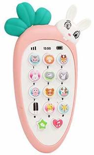 INDIAN LIFESTYLE Electronic Learning 3D Digital Smart Mobile Phone with Touch Screen Feature, Radish Rabbit Mobile Phone with Sound and Light for Babies, Kids, Boys or Girls (Raabit Mobile Phone)