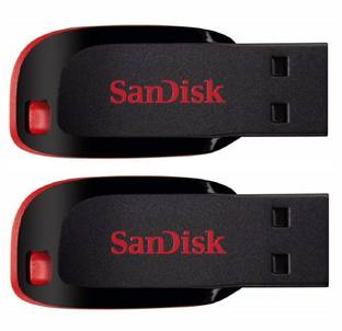 SanDisk Cruzer Blade USB 2.0 32 GB (Combo of 2) Flash 32 GB Pen Drive Compatible with Laptop, Desktop Computer, Television, Audio Player, Gaming Console USB 2.0 Plastic Case