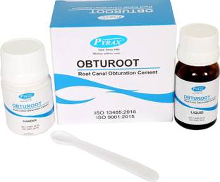 pyrax Dental Root Canal Sealer Zinc Oxide-Eugenol Based Powder (OBTUROOT, 15 Gm , 10 ml Liquid, 1 x Spoon, 1 x Dropper and 1 x Mixing Pad) Dental Elevator