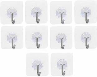 SHIPPLIER Self Adhesive Wall Hooks, Heavy Duty Sticky Hooks for Hanging 10KG Hook 10
