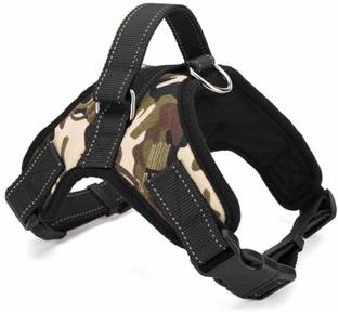 Rvpaws Comfort Harness Vest for Dogs - Army Black - Neck Dog Buckle Harness
