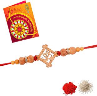 TR Religious AO-1 Assorted Rakhi, Chawal Roli Pack, Greeting Card  Set