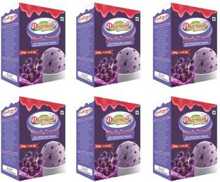 Dharmasut Black currant Ice cream Powder (100g*6) | 600gm 600 g