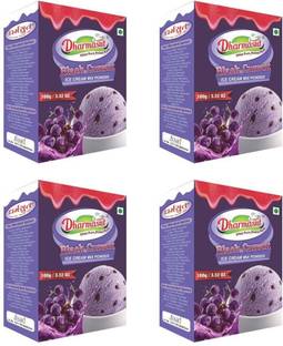 Dharmasut Black currant Ice cream Powder (100g*Pack of 4) | 400g 400 g