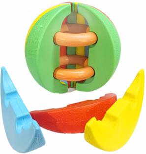hinik Folding Easy to Assemble Fun and Throw Activity Ball, Multicolour