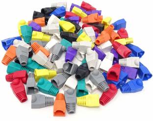 LipiWorld RJ45 Boot Plastic RJ45 Ethernet Network Cable Strain Relief Boots Cable Cap Connector Plug Covers for CAT5 CAT5e CAT6 (Pack of 150) RJ45 Boot Plastic Cap Wire Connector