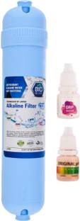 AMPEREUS Antioxidant Alkaline Water In-Line Filter, 2" Diameter x 8" Long with 1/4" Connectors, Long L...