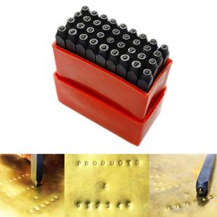 Luxuro 36 Stamps Combination of Letter & Number Sets 1/32" - (1 mm) Hardened Steel Punches & Punching Machines