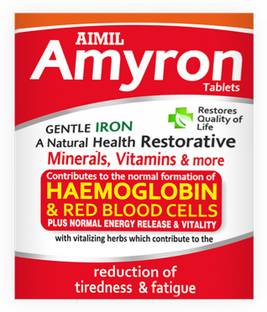 AIMIL Amyron Multivitamins Tablet for Men & Women with 34 Ingredients for All Age | Reduce Tiredness & Fatigue | Improves Haemoglobin Level (Pack of 1)