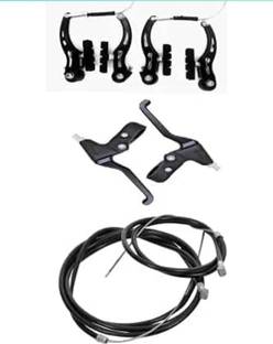 PESKY Bicycle Power Brake V Shape Set 3 in 1 panja Set + Lever Set +Wire Set Bicycle Brake Disk