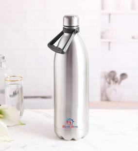 Heart Home Insulated Stainless Steel Water Bottle, Keeps Hot And Cold, 1.8 Litre (Silver) 1800 ml Steel Bottle
