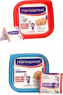 HANSAPLAST Antiseptic Vantilated all purpose spot & Patch combo (50 +50 streeps) Bandage Protector (Adult & Kids Hand) Crepe Bandage
