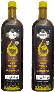 Nutrelis Agro Foods Mustard Oil (Pack of 2) Mustard Oil Plastic Bottle