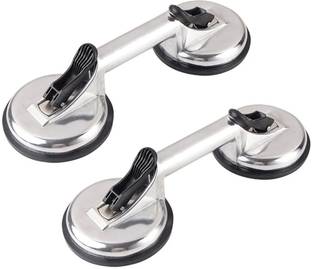 A&S TOOLSHOP Double Claw Vacuum Suction Cup Glass Lifter for Glass Tiles Mirror Granite Lifting Gripper Double Claw (2 Pack) Lever Tool