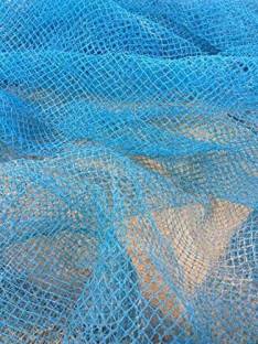 mssports Nylon 40x10 Feet Ground Boundary And Practice Cricket Net BLUE WITH INTER LOCK Cricket Net