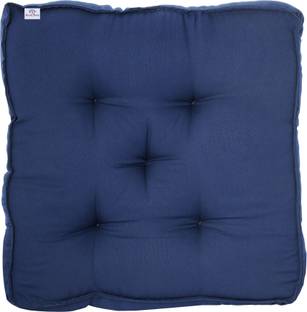 Heart Home Microfibre Chair Pad Pack of 1 Solid