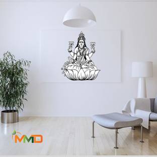 MMD DECORATION Maa Laxmi Wall Stencil Reusable Wall Painting Stencil for Home Decoration Wall Stencil Stencil (Pack of 1 Maa Laxmi pattern ) PVC Stencil (Pack of 1, Maa Laxmi) Quilting Stencil