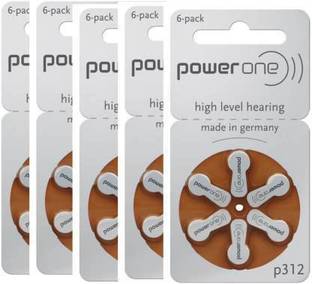 Power one P312 Hearing Aid Batteries 1.45V 5 patta (30 battery) Button Cells Stethoscope Case (Silver) One P312 Hearing Aid Batteries=001 Stethoscope Case
