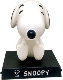 Trunkin Snoopy Dog Bobble Head Bobble Spring Dancing Doll Toy Car Dashboard Bounce Toys for Car Interior (White)