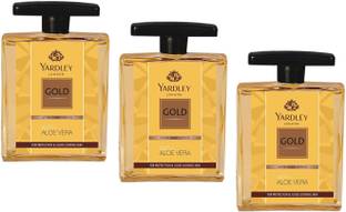 YARDLEY LONDON GOLD WITH ALOE VERA LOTION 50ML 3 PC W3W