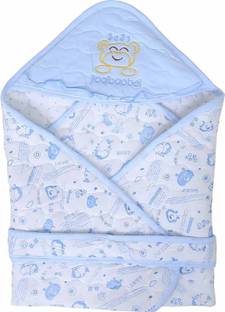 Kidsify Printed Crib Hooded Baby Blanket for  Mild Winter