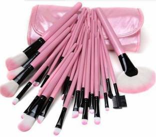 cherrytree Leather Case Make up Brushes Set