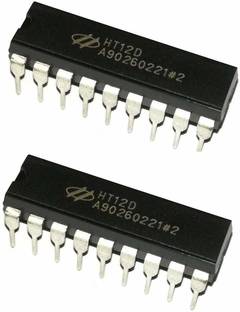 INVENTO 2Pcs HT12D Decoder, 2/12 Series, CMOS, 2.4 V to 12 V, DIP-18 For DIY Automotive Electronic Hobby Kit