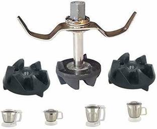 PMW Mixer Grinder Stainless Steel Blade Set with Coupler + Extra 2 Jar Coupler - Suitable for Panasonic Mixer Blender Blade