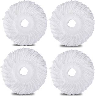 Aradent Set Of 4 Pcs Mop Head Refill For 360° Spin Magic Mop-Microfiber Mop Head-Round Shape Refill