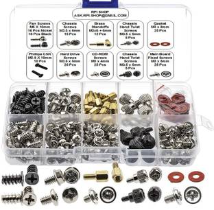 RPI SHOP Nut & Bolt Set - 179 pcs Screw Kit For PC Computer Screw, Standoffs, Screws for Hard Drive, Computer Case, Motherboard, Fan Power Graphics