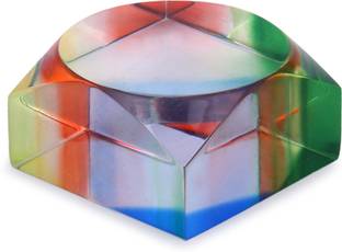 RASPER Acrylic Paper Weight Stylish Rainbow Paper Weight for Office Study Table Gifting Multipurpose Paper Weight for Diwali Gift Novelty Gift Showpiece Acrylic Paper Weights  with (2x2x1.25 Inches) Multicolor