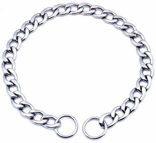 Woofy Stainless Steel Chock Chain for Dog 10 No, 24 Inch Plain Dog Collar Charm