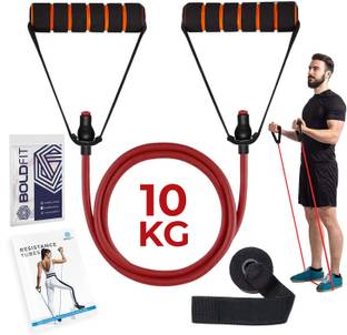 BOLDFIT Resistance Tube, Exercise & Stretching Resistance Band Set For Men & Women Workout Resistance Tube