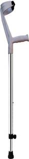 KBG Elbow Crutch Grey Chrome Height Adjustable Men/Women/Old People Patient Walking Stick