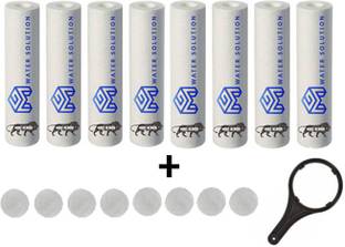 MG WATER SOLUTION 8 Pcs Of Pre-Filter spun Water Purifier Solid Filter Cartridge + Antiscalant balls 8 pcs + 1 RO Spanner Wrench(10Inch) Solid Filter Cartridge Solid Filter Cartridge