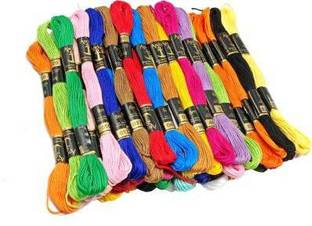 Royal Villa 25 Multicolor Skein Threads for Embroidery, Art Craft and project work.