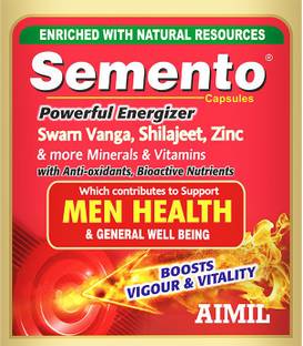 AIMIL Semento Capsules| Promotes Stamina and Performance| Supports Sexual and Vascular Health| Increases Vigour & Vitality (Pack of 1)
