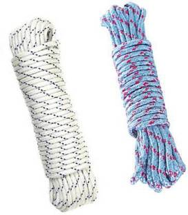 BadiWal Heavy Duty Wet Cloth Laundry Rope PVC Coated Metal Cloth Drying 20 Meter Wire Steel, Plastic Retractable Clothesline &Cloth Rope.(Pack of 2) Steel, Plastic Retractable Clothesline
