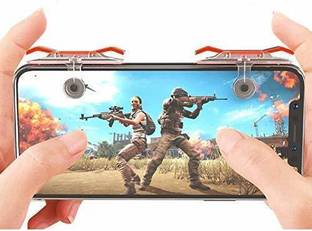 KIMAST pubg Trigger for Mobile/pubg Trigger for ipad/Gaming Joystick for Mobile/Trigger for pubg/pubg Trigger Controller/fire Button Assist Tool (Red)  Gamepad