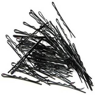 Sharum Crafts 60Pcs Beauty Curved Bobby hair pins for women and girls Hair Pin (Black) Hair Pin