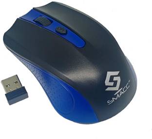 Smacc Wireless Mouse, 2.4Ghz with USB Nano Receiver, 1200 DPI Optical Tracking Mice for PC Desktop Laptop Notebook etc Wireless Ambidextrous Optical Mouse