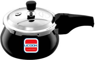 UCOOK Big Belly O Twin Hard Anodised Outer Lid 3.5 L Outer Lid Induction Bottom Pressure Cooker