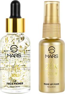 MARS 2 in 1 24 K Gold Primer and Makeup Setting Spray Primer  - 65 ml