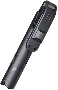 Ample Wings AMW-S3 Selfie Stick with Detachable Wireless Remote, 3 in 1 Function Sturdy Tripod Stand and Mobile Stand Bluetooth Selfie Stick Compatible with All Smart Phones Bluetooth Selfie Stick